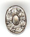 1 9mm Silver Slider with Rhinestones - Letter "O"